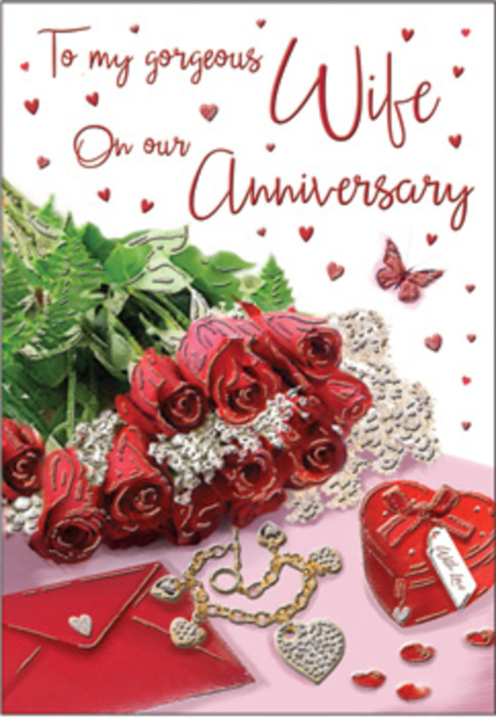 This richly detailed anniversary card scene unfolds like a still life arranged with a florist's eye, echoing the intimate celebrations that take place in homes across New Southgate. A gathering of classic red roses sits at the heart of the image, each bloom luxuriously full and open, its gently curled petals forming soft spirals of velvety scarlet. The roses are framed by fresh, vivid greenery, which provides texture and depth, almost like foliage you might see spilling from a hand-tied bouquet picked up near the local station. To one side lies a neatly placed envelope and anniversary card, their creamy tones and smooth paper surfaces offering a calm backdrop for the rich reds. In front of them, an ornate jewellery piece and a small heart-shaped keepsake box suggest a treasured gift, the kind that might be exchanged quietly over dinner after a walk through nearby parks. Their metallic and lacquered finishes glimmer under soft, even lighting, complementing the natural sheen of the rose petals. Scattered across the scene are miniature hearts and a delicate butterfly motif, adding a whimsical touch that keeps the arrangement from feeling too formal. These small flourishes hint at playful memories and shared laughter, reinforcing the idea that love is both tender and joyful. The composition feels carefully balanced yet relaxed, as though someone in New Southgate has gathered meaningful objects and fresh flowers to mark another year side by side. Every element-from the roses' heady colour to the sentimental trinkets-comes together to evoke gratitude, commitment, and the enduring beauty of a long relationship.