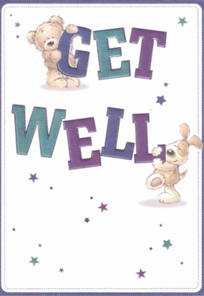 There's a wondrous sense of gentle encouragement woven through this get well card-a sentiment familiar to anyone who has delivered a bouquet through the heart of New Southgate. The scene is anchored by two friendly characters: a plush teddy bear with dappled, golden fur and a lovable, floppy-eared puppy sketched in soft oat hues. Together, they are playfully surrounded by twinkling stars, which seem to cast invisible wells of hope and healing in every direction. The bold Get Well is rendered in oversized letters shaded in graduated purples and aquas, their confident strokes grounding the entire composition in cheerfulness and reassurance. The textures feel almost tangible: you can imagine the bear's fluffy coat and the velvety touch of the puppy's ears, akin to running your hands over the petals and greenery thoughtfully arranged at the Flowers New Southgate shop just off Oakleigh Road. This card, much like a bespoke bouquet crafted for a neighbour's recovery, radiates positivity and heartfelt care, lifting spirits with its light, airy mood and compassionate artistry-a visual embrace inspired by the warmth of New Southgate's local community.